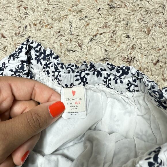J. Crew Crewcuts Girls Skirt Size 6/7 White Drawstring Spring Vacation Girlcore - Picture 2 of 4